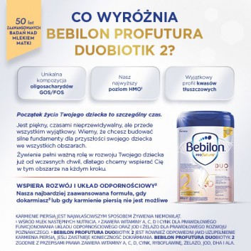 Bebilon 2 Profutura Duo Biotik, 800 g, cena. opinie, wskazania - obrazek 3 - Apteka internetowa Melissa