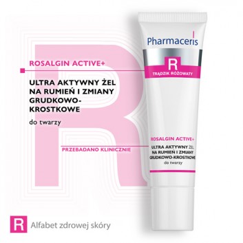 Pharmaceris R Rosalgin Active + Ultra Aktywny Żel na rumień i zmiany grudkowo - krostkowe do twarzy, 30 ml - obrazek 2