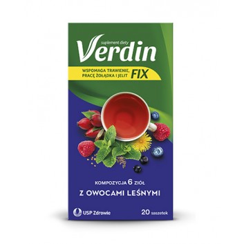 Verdin Fix z owocami leśnymi, 20 sasz., cena, opinie, właściwości