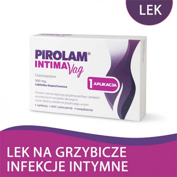 Pirolam Intima Vag, 500 mg, tabletka dopochwowa, 1 sztuka