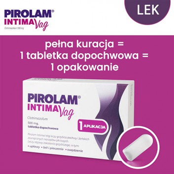 Pirolam Intima Vag, 500 mg, tabletka dopochwowa, 1 sztuka - obrazek 2