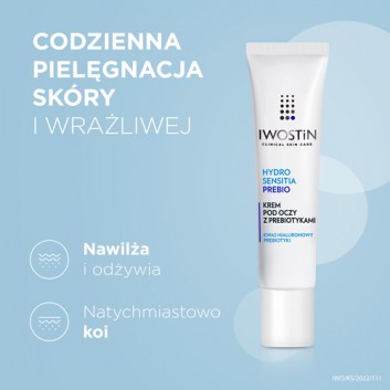 Iwostin Hydro Sensitia Prebio Krem pod oczy z prebiotykami, 15 ml, cena, opinie, wskazania  - obrazek 2 - Apteka internetowa Melissa