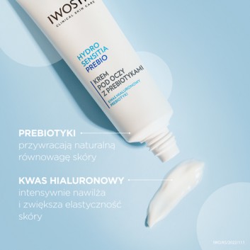 Iwostin Hydro Sensitia Prebio Krem pod oczy z prebiotykami, 15 ml, cena, opinie, wskazania  - obrazek 4 - Apteka internetowa Melissa