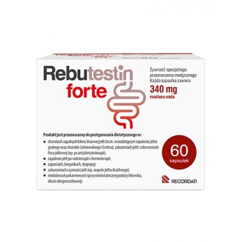 Rebutestin Forte, 340 mg maślanu sodu, kapsułki, 60 sztuk