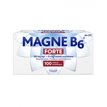 Magne B6 Forte, 100 mg+10 mg, tabletki powlekane, 100 sztuk