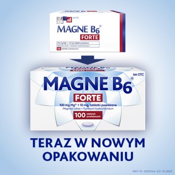 Magne B6 Forte, 100 mg + 10 mg, 100 tabletek - obrazek 3 - Apteka internetowa Melissa