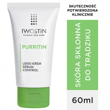 Iwostin Purritin Lekki Krem Sebum Control, 60 ml, cena, opinie, właściwości  - obrazek 1 - Apteka internetowa Melissa