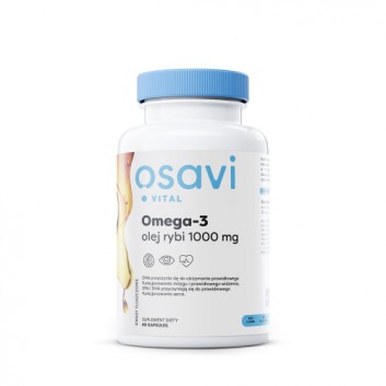 OSAVI Omega-3 Olej Rybi Molecularly Distilled 1000 mg, 60 kapsułek - obrazek 1 - Apteka internetowa Melissa