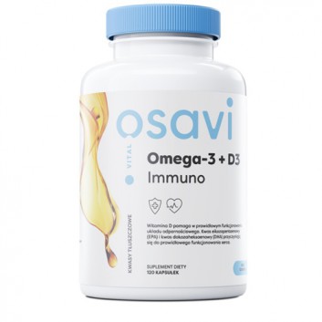 Omega-3 + D3 Immuno cytryna, 120 kaps., cena, wskazania, właściwości - obrazek 1 - Apteka internetowa Melissa