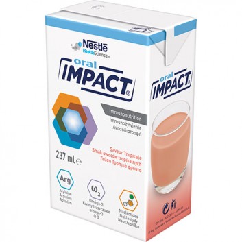 NESTLE IMPACT ORAL Smak owoców tropikalnych - 3x237 ml - preparat odżywczy w płynie - cena, opinie, wskazania - obrazek 3