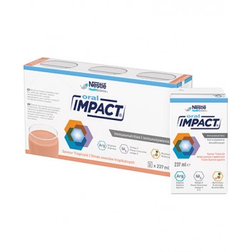 NESTLE IMPACT ORAL Smak owoców tropikalnych - 3x237 ml - preparat odżywczy w płynie - cena, opinie, wskazania - obrazek 2