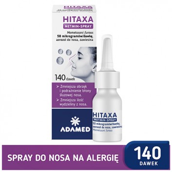 Hitaxa Metmin-Spray, 140 dawek. Na alergię, cena, wskazania, właściwości - obrazek 2 - Apteka internetowa Melissa