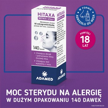 Hitaxa Metmin-Spray, 140 dawek. Na alergię, cena, wskazania, właściwości - obrazek 3 - Apteka internetowa Melissa
