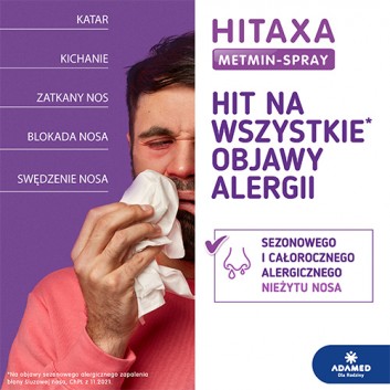 Hitaxa Metmin-Spray, 140 dawek. Na alergię, cena, wskazania, właściwości - obrazek 4 - Apteka internetowa Melissa
