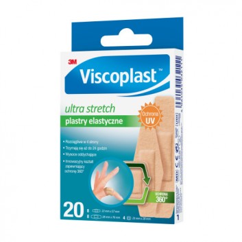 Viscoplast™ Ultra Stretch, plastry elastyczne, 3 rozmiary, pudełko, 20 sztuk - obrazek 4 - Apteka internetowa Melissa
