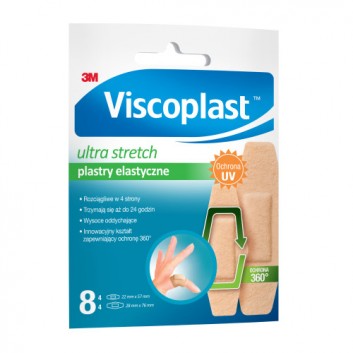 Viscoplast™ Ultra Stretch, plastry elastyczne, 2 rozmiary, kopertka, 8 sztuk - obrazek 2 - Apteka internetowa Melissa