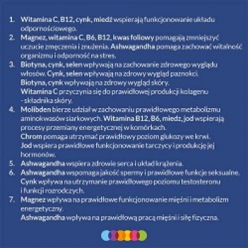 Vigor multiwitamina ON zestaw witamin i minerałów z ashwagandhą, tabletki, 60 sztuk - obrazek 6