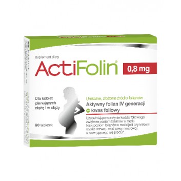 ActiFolin 0,8 mg, 90 tabl., kwas foliowy - obrazek 1 - Apteka internetowa Melissa
