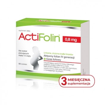 ActiFolin 0,8 mg, 90 tabl., kwas foliowy - obrazek 3 - Apteka internetowa Melissa