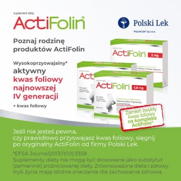 ActiFolin 0,8 mg, 90 tabl., kwas foliowy - obrazek 6 - Apteka internetowa Melissa
