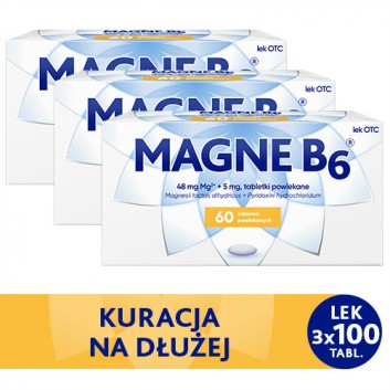 Magne B6, niedobór magnezu w organizmie, 3 x 60 tabletek - obrazek 2 - Apteka internetowa Melissa