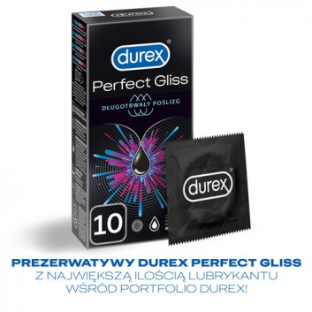 Durex Perfect Gliss Prezerwatywy, 10 szt., cena, opinie, stosowanie - obrazek 4 - Apteka internetowa Melissa
