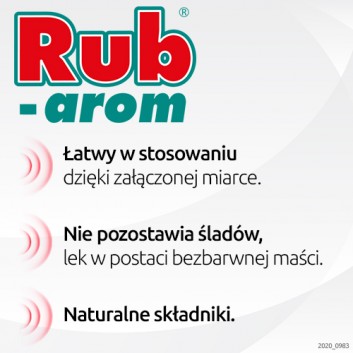 RUB-AROM Maść, 40 g, Na różne rodzaje bólu, cena, opinie, wskazania - obrazek 2 - Apteka internetowa Melissa