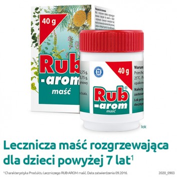 RUB-AROM Maść, 40 g, Na różne rodzaje bólu, cena, opinie, wskazania