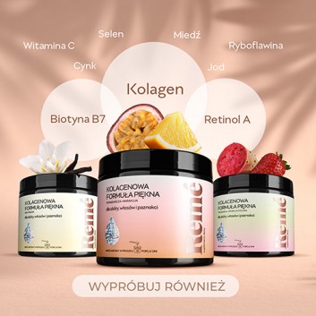 Reme Kolagenowa Formuła Piękna, proszek, smak pomarańcza - marakuja, 150 g - obrazek 2