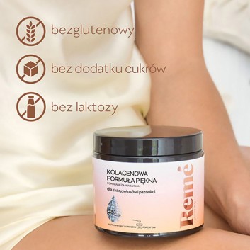Reme Kolagenowa Formuła Piękna, proszek, smak pomarańcza - marakuja, 150 g - obrazek 6