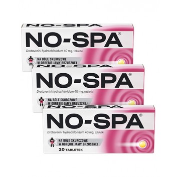 NO-SPA 40 mg, 3 x 20 tabletek. Na ból brzucha, skurcze, cena, wskazania, właściwości - obrazek 1 - Apteka internetowa Melissa