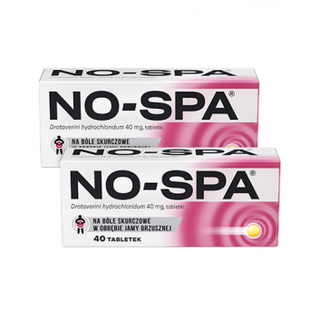 NO-SPA 40 mg, 2 x 40 tabl. Na ból brzucha, skurcze, cena, opinie, skład - obrazek 1 - Apteka internetowa Melissa