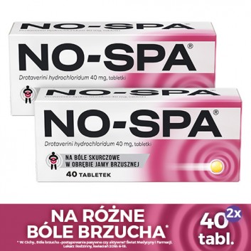 NO-SPA 40 mg, 2 x 40 tabl. Na ból brzucha, skurcze, cena, opinie, skład - obrazek 2 - Apteka internetowa Melissa