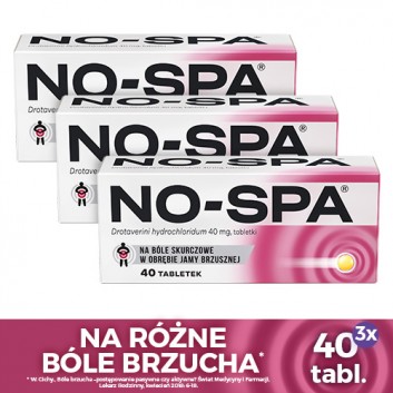 NO-SPA 40 mg, 3 x 40 tabl. Na ból brzucha, skurcze, cena, opinie, skład - obrazek 2 - Apteka internetowa Melissa