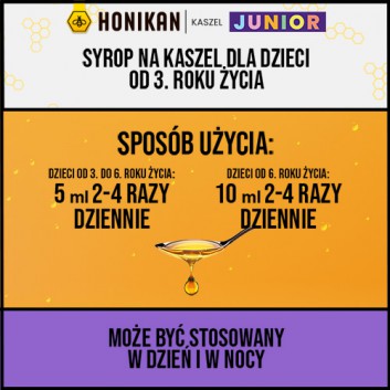 Honikan Kaszel Junior Syrop, 230 g, cena, opinie, wskazania - obrazek 4 - Apteka internetowa Melissa