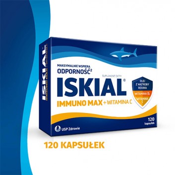 Iskial Immuno Max + Witamina C, 120 kaps., cena, wskazania, opinie - obrazek 2