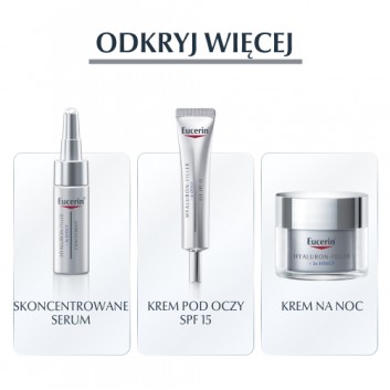 Eucerin Hyaluron-Filler Krem na dzień SPF 15 z Kwasem Hialuronowym do skóry suchej przeciwzmarszczkowy, 50 ml + Eucerin Hyaluron-Filler krem na dzień SPF 15, skóra sucha, 20ml - obrazek 2 - Apteka internetowa Melissa