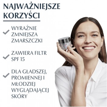 Eucerin Hyaluron-Filler Krem na dzień SPF 15 z Kwasem Hialuronowym do skóry suchej przeciwzmarszczkowy, 50 ml + Eucerin Hyaluron-Filler krem na dzień SPF 15, skóra sucha, 20ml - obrazek 6 - Apteka internetowa Melissa