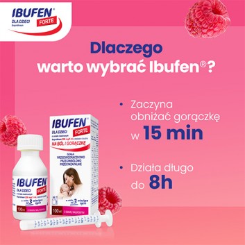 Ibufen dla dzieci FORTE o smaku malinowym, 200 mg/5 ml, zawiesina doustna, 100 ml - obrazek 5