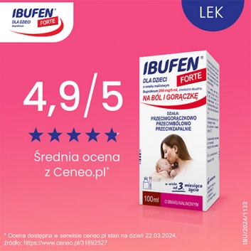Ibufen dla dzieci FORTE o smaku malinowym, 200 mg/5 ml, zawiesina doustna, 100 ml - obrazek 6