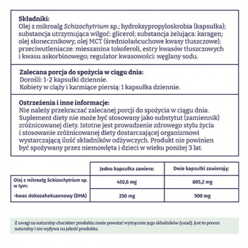 Naturell Omega-3 z alg, kapsułki, 90 sztuk - obrazek 5