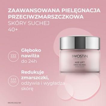 Iwostin Age Lift Krem na noc do cery suchej 40+, 50 ml, cena, opinie, stosowanie - obrazek 2