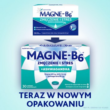 Magne-B6 Zmęczenie i stres, Magnez i ashwagandha, 2 x 30 tabletek - obrazek 3 - Apteka internetowa Melissa