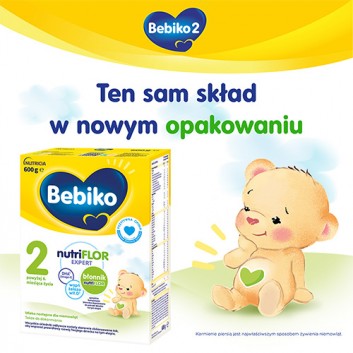 Bebiko 2 Nutriflor Expert, mleko następne dla niemowląt powyżej 6. miesiąca życia, 600 g - obrazek 2