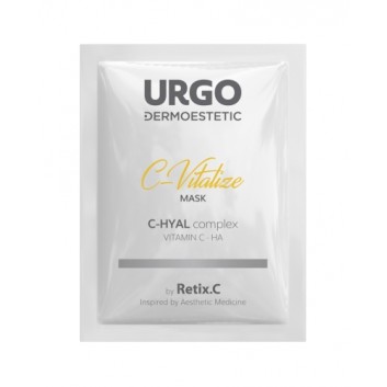 Urgo Dermoestetic C-Vitalize Rewitalizująco-Rozświetlający Zestaw Zabiegowy C-HYAL Korundowy Peeling aktywujący, 50 ml + Ampułka z serum, 4 x 1 ml + Maska do twarzy szyi i dekoltu, 4 x 2,5 ml - obrazek 9