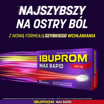 Ibuprom Max Rapid, 12 tabletek - obrazek 5 - Apteka internetowa Melissa