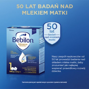 Bebilon 1 Pronutra Advance Mleko początkowe od urodzenia, 1000 g - obrazek 2 - Apteka internetowa Melissa