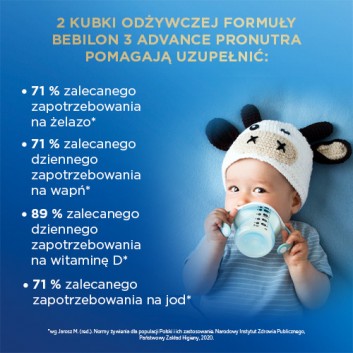 Bebilon 3 Pronutra Advance Junior Mleko modyfikowane po 1. roku życia, 1000 g - obrazek 5 - Apteka internetowa Melissa