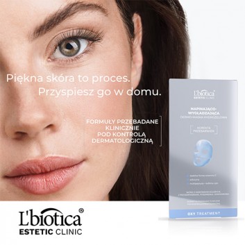 L'Biotica Estetic Clinic Oxy Treatment Napinająco-Wygładzająca Dermo-Maska hydrożelowa, 1 sztuka - obrazek 2 - Apteka internetowa Melissa