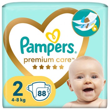 Pampers Premium Care rozmiar 2, 4 kg - 8 kg, 88 sztuk  - obrazek 2 - Apteka internetowa Melissa